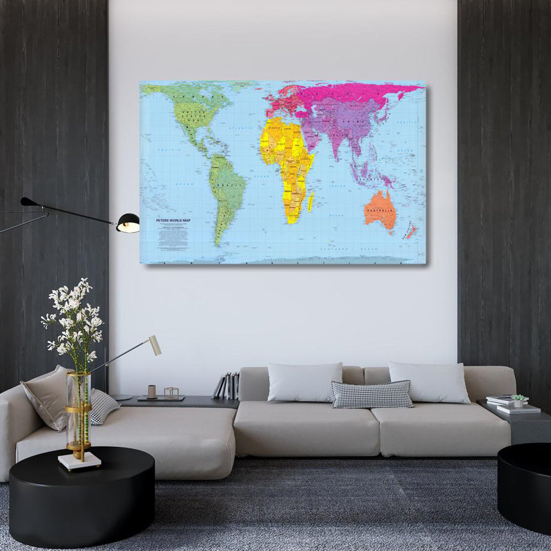 Peter's Projection World Map, 31" H x 48" W