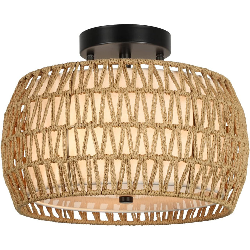 Naytahwaush Rattan Flush Mount