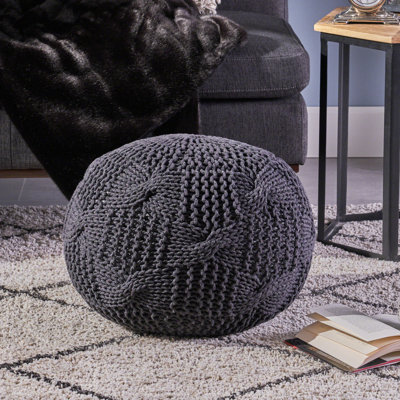 Pouf en tricot Moran
