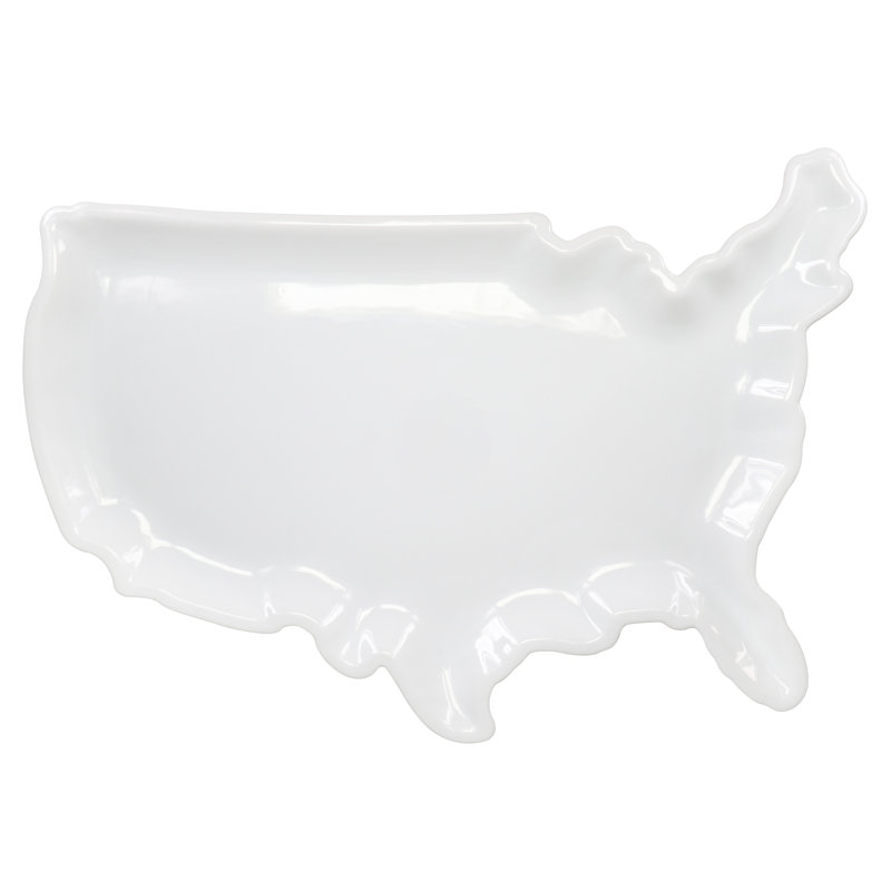 BIA Cordon Bleu Porcelain USA-shaped Platter