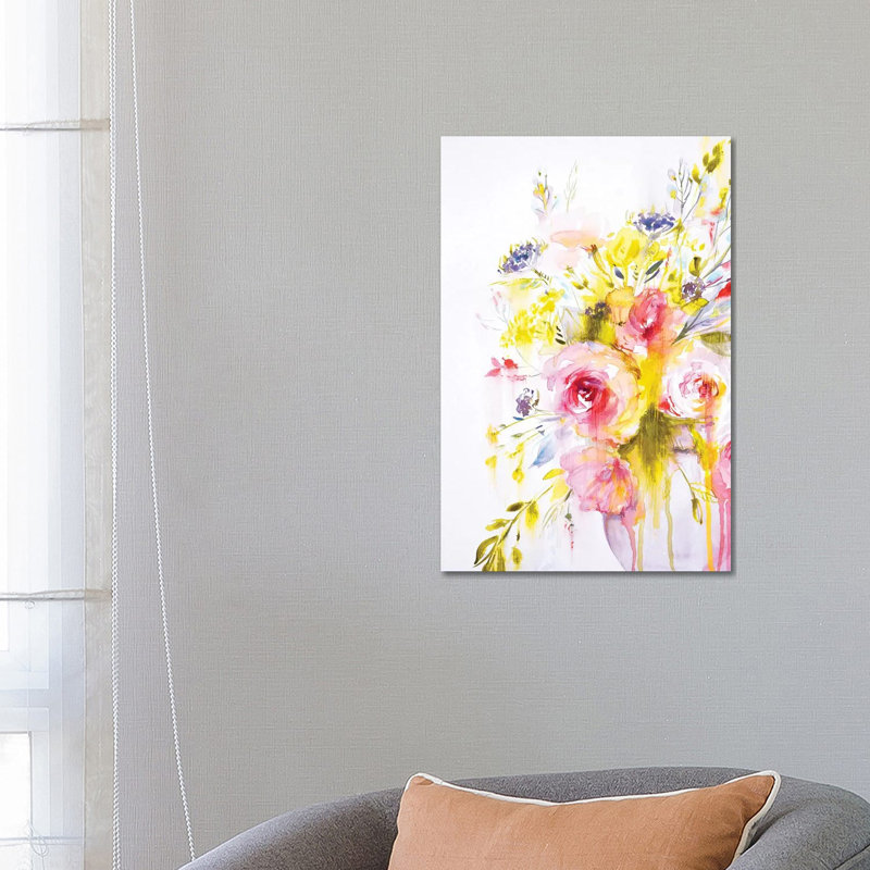 Colorful Bouquet II 1 Piece Wrapped Canvas Painting, 66.04 cm H x 45.72 cm W x 1.91 cm D
