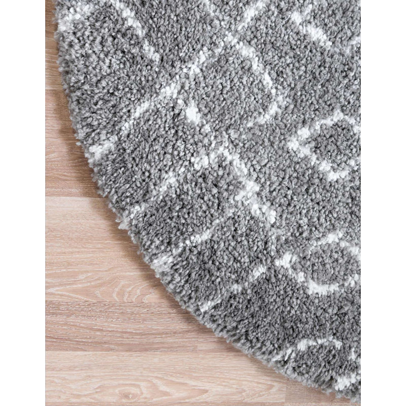 Tapis à poils longs Shag Walsenburg, Rond 8 pi