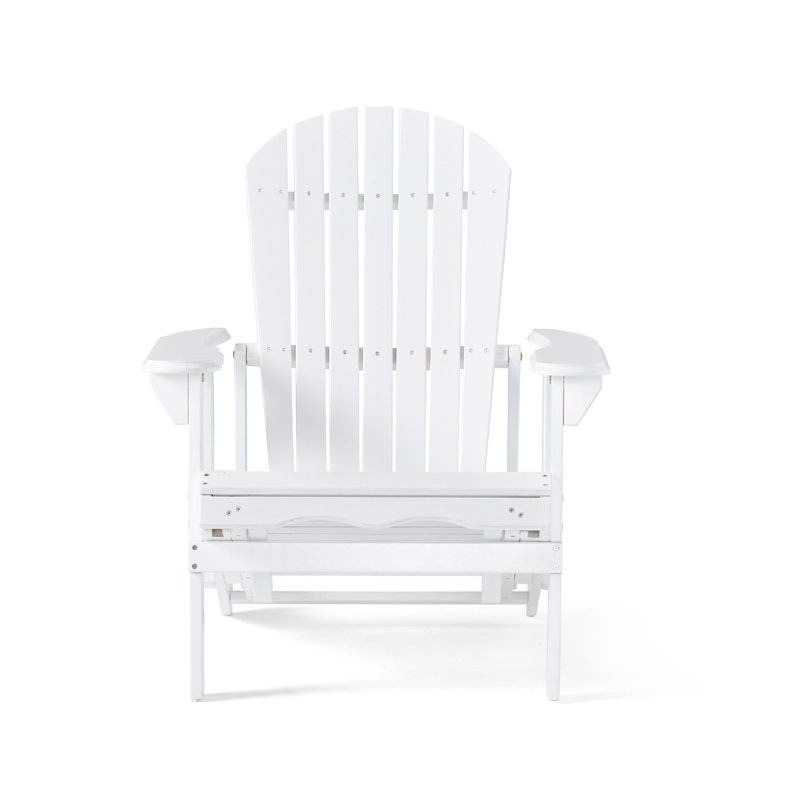 Chaise Adirondack inclinable Libo, Blanc