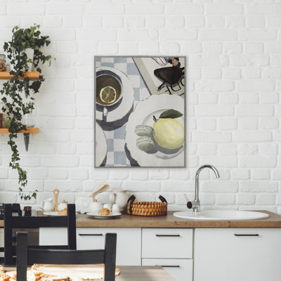 Giclée italienne de table de café italien du matin, design par Anna Lischenko