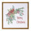 Art mural encadré «Merry Christmas Cardinal»