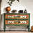 Green Solid Birch Wood Hand-Painted Rectangular Console Chest