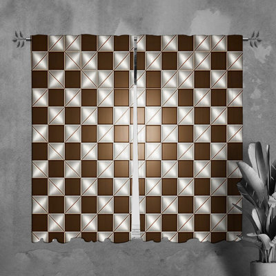 Paire de rideaux obscurcissant en polyester Mouad
