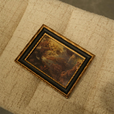 Small 5X7 Vintage Picture Frame ,For Tabletop Photo Display And Wall Hangin,(Black And Gold）