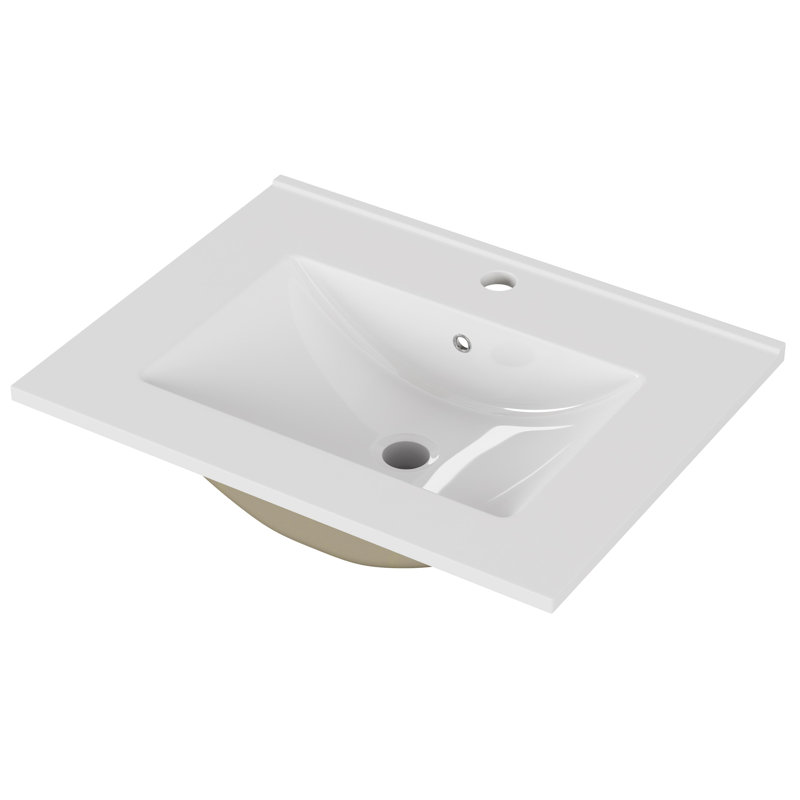 24-Inch Bathroom Ceramic Vanity Sink Tops