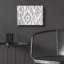  «Ikat Jewel 1 Blush Gray» par Farida Zaman, art mural en verre acrylique, 16 po x 12 po