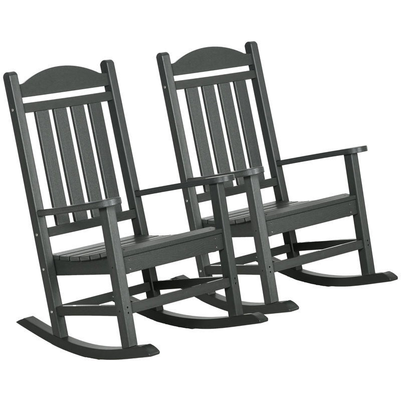 Chaise berçante d'extérieur 2 pièces Outsunny