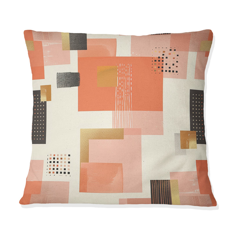 Coussin décoratif minimaliste Boho Shapes II - Boho, H 18 po x l 18 po