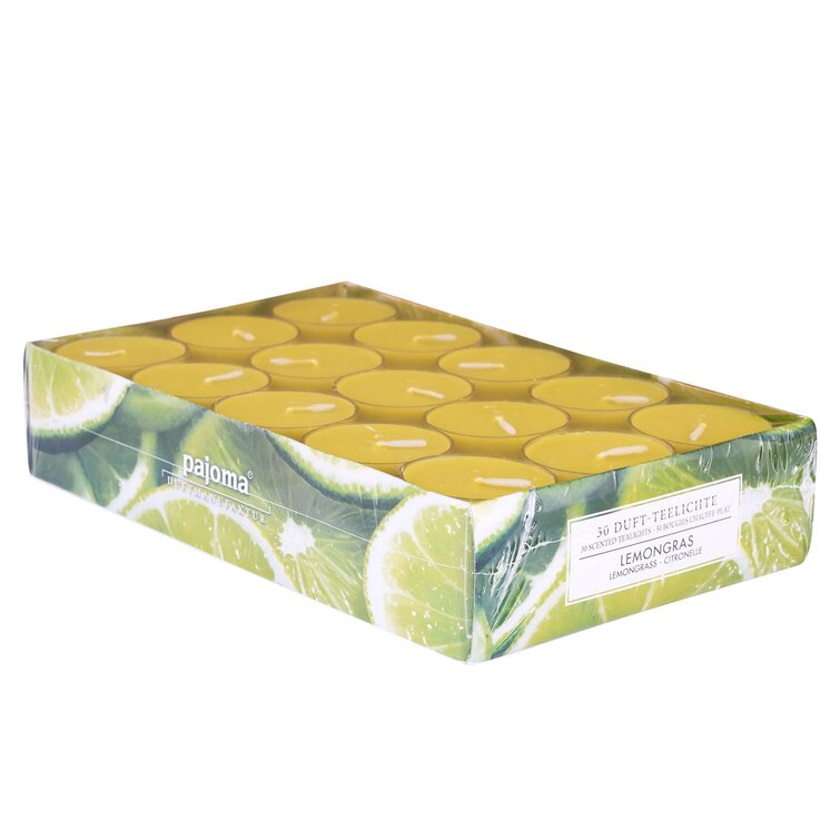 30 Stück Zitronengras duftende Teelicht Kerze Set