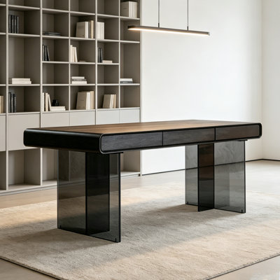 Bureau en bois artificiel noir