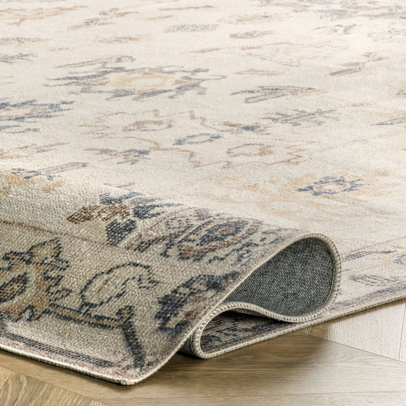 August SpinClean Tribal Machine Washable Area Rug, Rectangle 8' x 10'