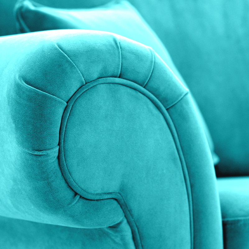 Foreston Velvet Armchair, Turquoise
