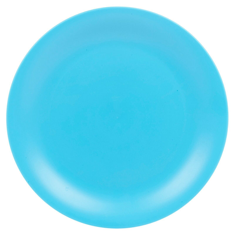 Teal  6 Pcs Unbreakable Reusable Coloured Plastic Dinner Plates Kids Party Tableware, Blue