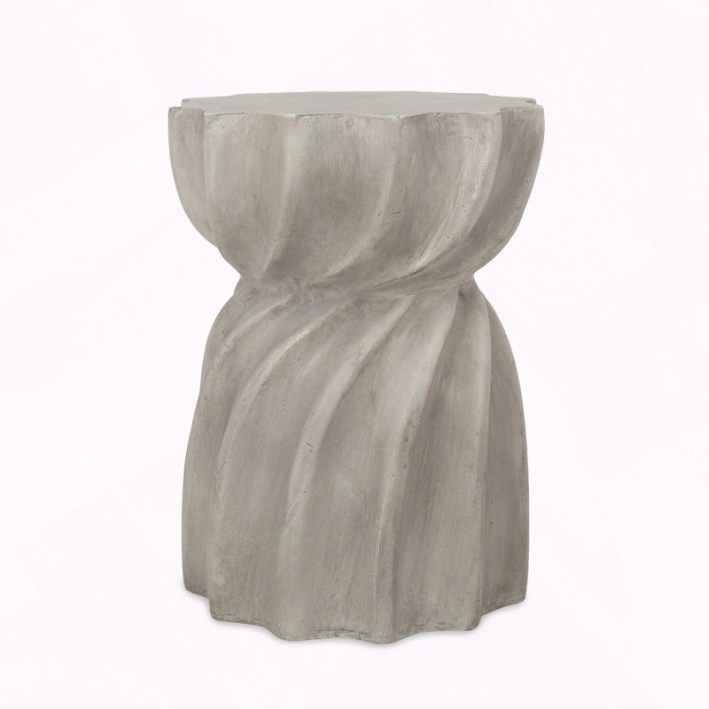 Side Table Sunburst Top Hourglass Shape Design