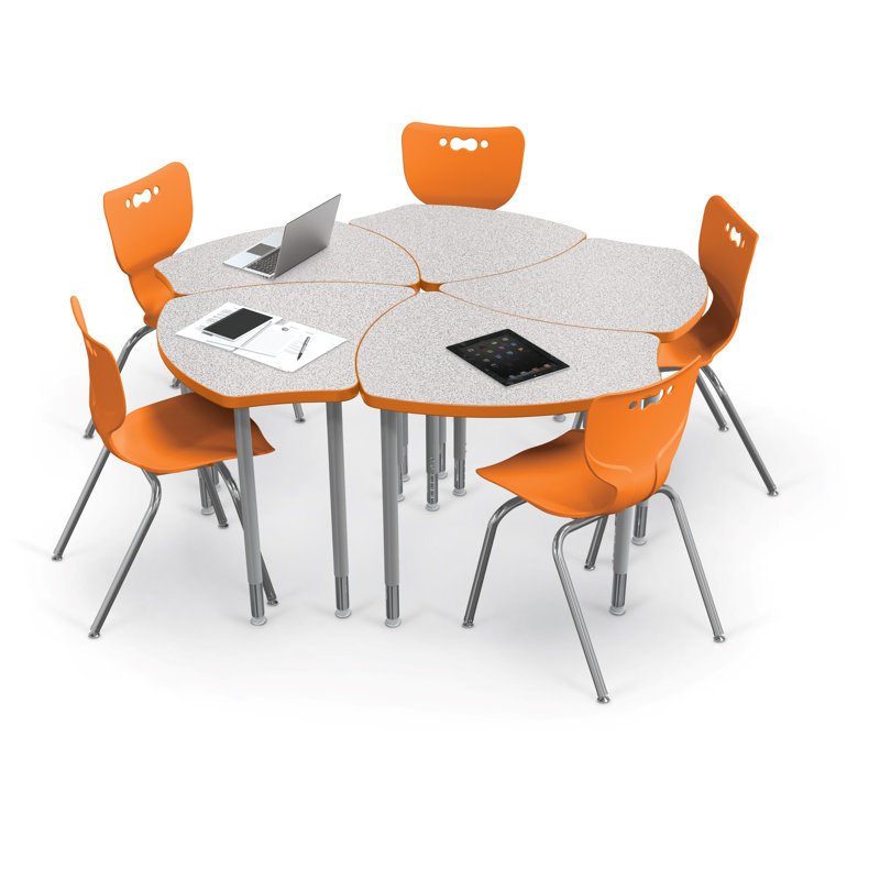 Chaise de bureau 5 étudiants, 18 po, Nébuleuse, Orange
