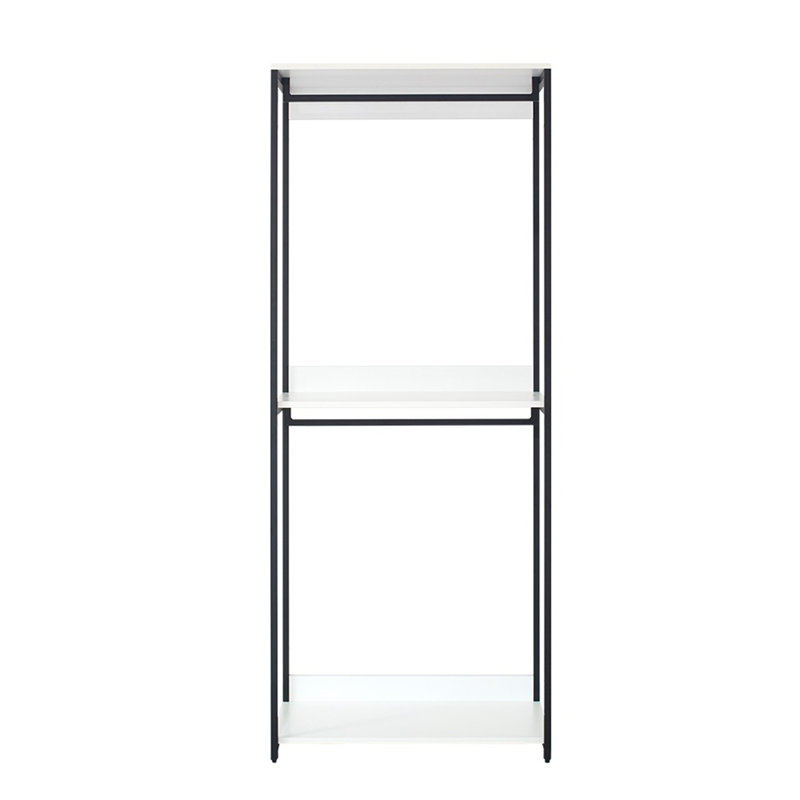Walk-in en bois et métal, H 77,7 po x l 31,5 po x P 31,5 po