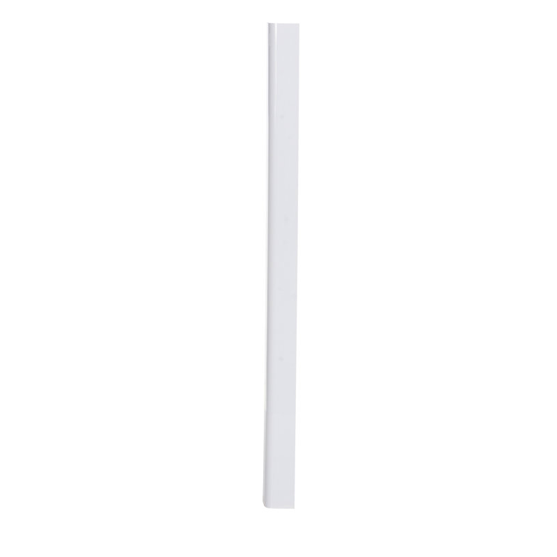 Protecteur de coin en plastique PVC Vestil PVC-48R-WH avec angle arrondi à 90 degrés, longueur 3 x hauteur 48 x épaisseur 1/16, blanc