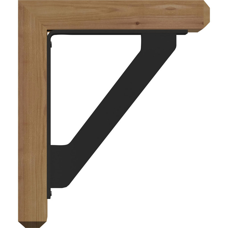Craftsman 4" Triple Brace Ironcrest Bracket, 14"H x 11 1/2"D, 3 1/2"W x 2"T Western Red Cedar (Smooth)