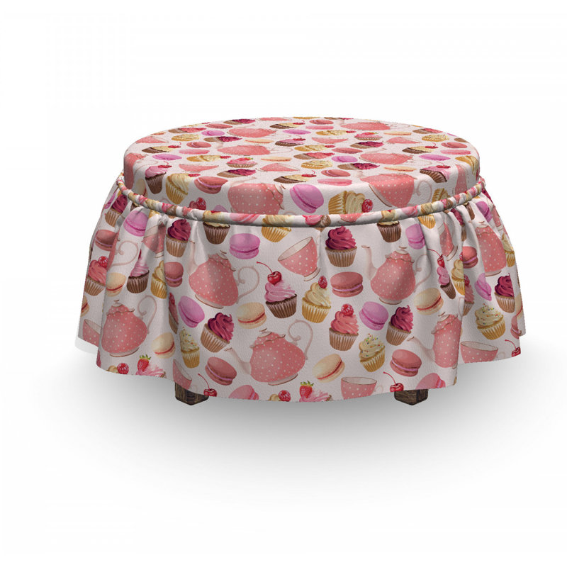 Housse pour repose-pieds réaliste muffins