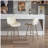 2-piece bar stool set, with chrome footrest and fabric top surface chair, simple leg chair-766049179-766049154