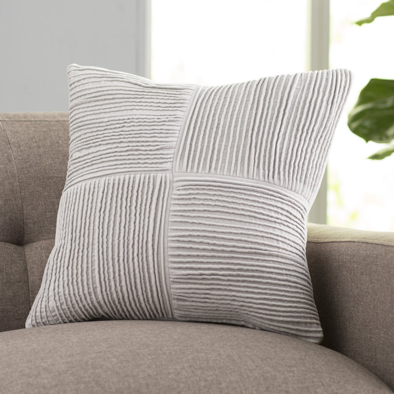 Reno Geometric Cotton Throw Pillow, 20" H x 20" W x 4" D, Burnt Orange