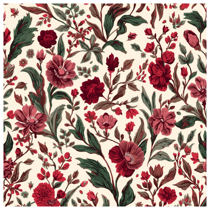 Rideaux rouges à motif floral, voilages et voilages à motif floral - 1 panneau, Transparent, 50 po x 80 po - 1 panneau
