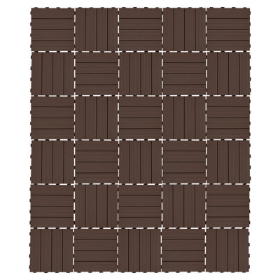 30 pièces de tuiles de plancher pour balcon / cour arrière