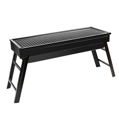 test Portable Stainless Steel Charcoal Grill. Heavy-Duty Thickened BBQ Grill Set for Outdoor Camping. Backyard Cooking & Picnic – Family Size  Barbecue Kit with Accessories
