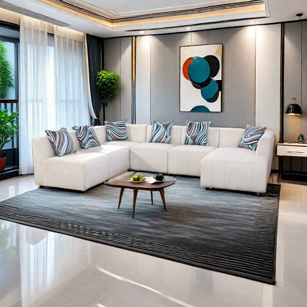 Latitude Run® KOKO- White Microfiber Minimalism Living Room Lounge Sofa ...