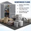 5x3 FT Outdoor Plastic Storage Shed for Backyard Garden, Walk-in Resin Shed with Floor, Lockable Door & Vent