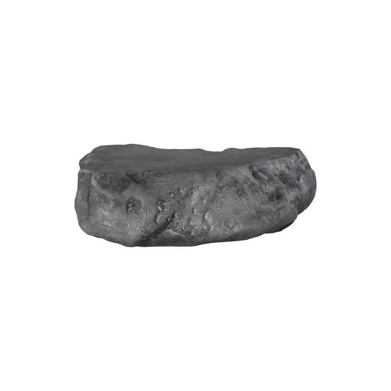 Table basse Cast Boulder, gris anthracite, grande