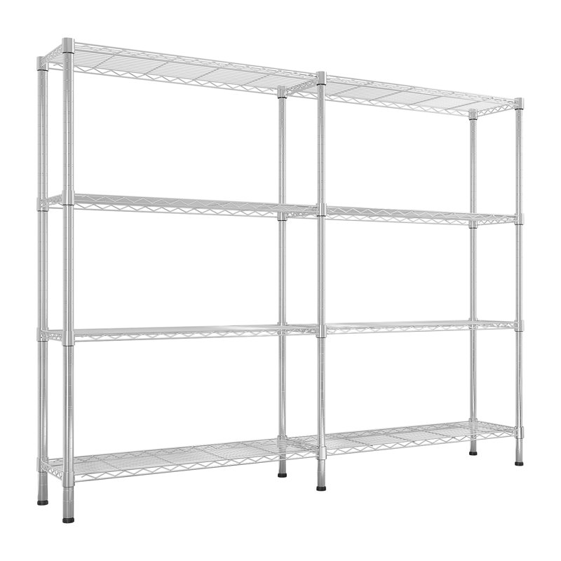 Tablettes de rangement - Étagères grillagées, réglables et résistantes aux égratignures, idéales pour le rangement dans les garages / les garde-manger / les hypermachés