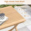 Ensemble de 3 chaises de table bistro avec structure en bois de teck
