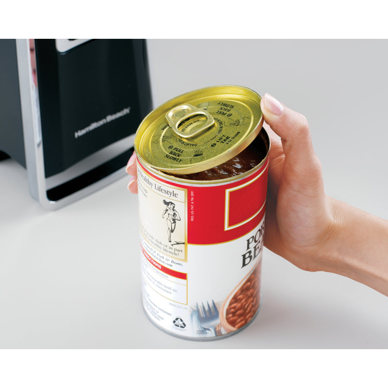 Hamilton Beach SmoothTouch Electric Automatic Can Opener with Easy Push Down Lever, Eliminates Sharp Edges, Opens All Standard-Size and Pop-Top Cans, Extra Tall