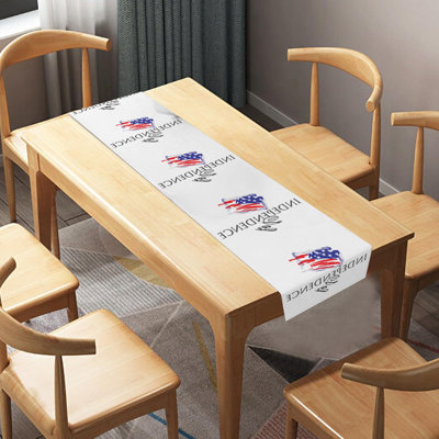 4th Of July Table Runner Independence Day Star Table Runners For Dining Table Polyester Holiday Table Decoration For Home Kitchen Party