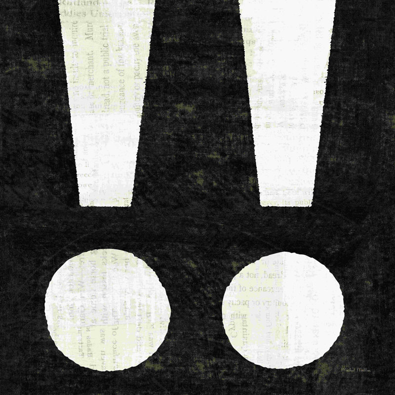 «P ponctuated Black Square II» par Michael Mullan, impression sur toile tendue, H 12 po x l 12 po, Toile tendue, Non