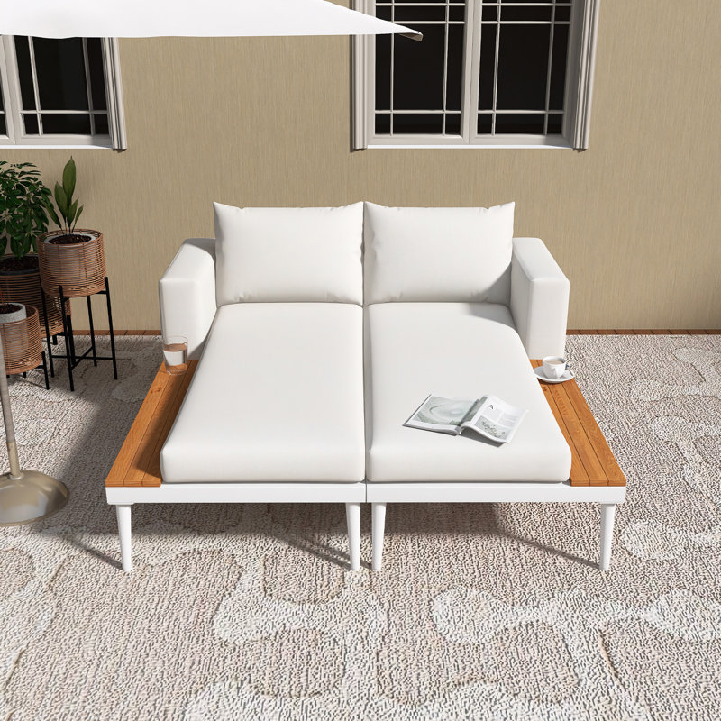 Lit de jour d'extérieur Modern, Blanc, Beige