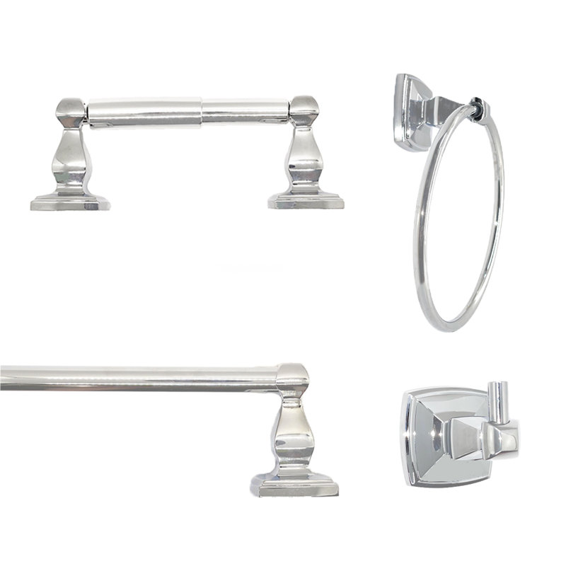 Algoma 4 - Piece Bathroom Hardware Set, Chrome