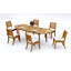 6 Seats 7 Pcs Grade-A Teak Wood Dining Set: 94" Double Extension Oval Table And 6 Arbor Stacking Armless Chairs #11AB2200-1900232554