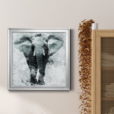 Proud Elephant - Reproduction d'art graphique sur toile encadrée