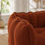 Pouf poire en chenille rouge-brun avec repose-pieds pour adultes - Grand pouf en mousse à mémoire de forme-261219409