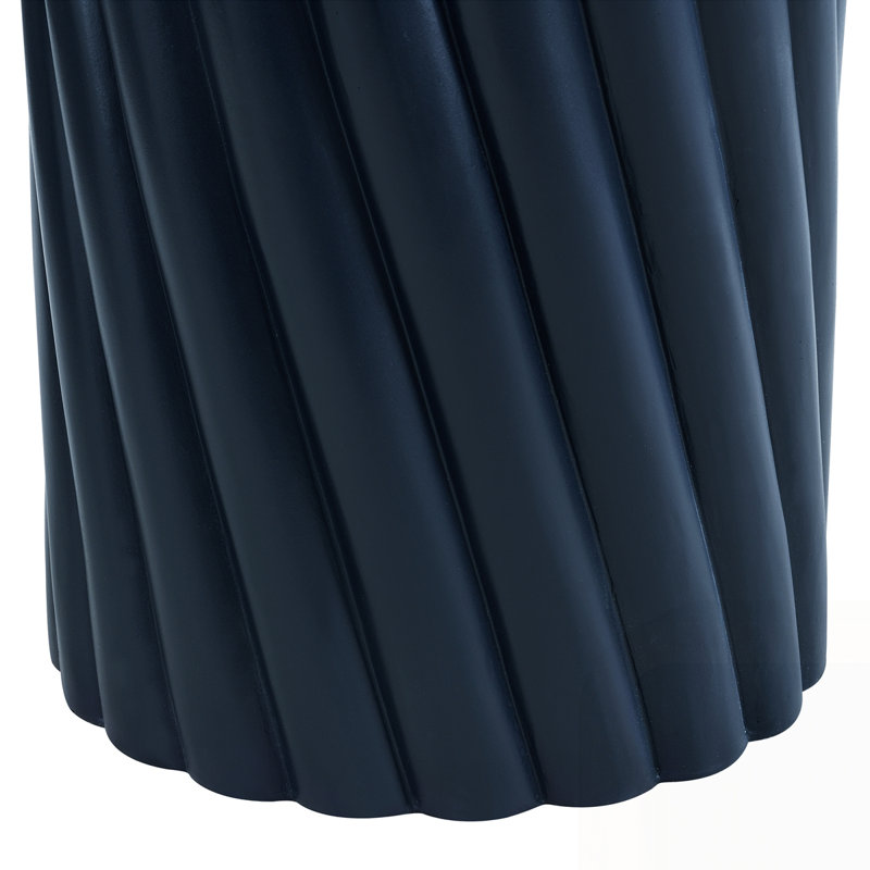 Modern Outdoor Table with Fluted Design