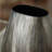 9.5x5.5x12" Aluminum Layered Chisel Oval Vase