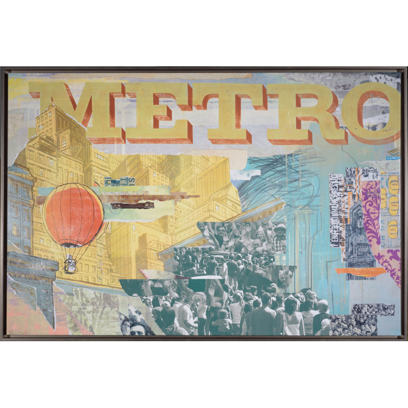 «Retro Metro» par Elige, reproduction d'art sur toile encadrée