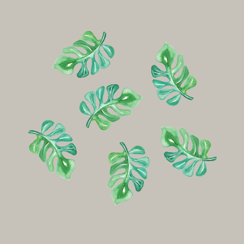 Plants & Flowers Wall Decal, 8" H x 12" W