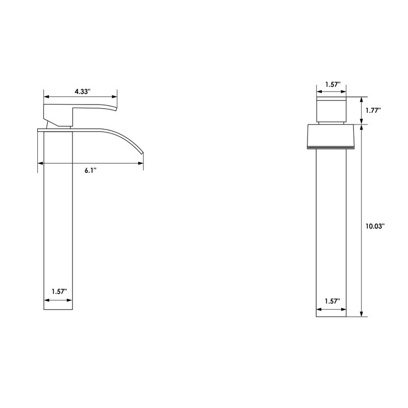 CUPC Certified 6" Lark Single Handle Bathroom Sink Faucet, Brushed Nickel